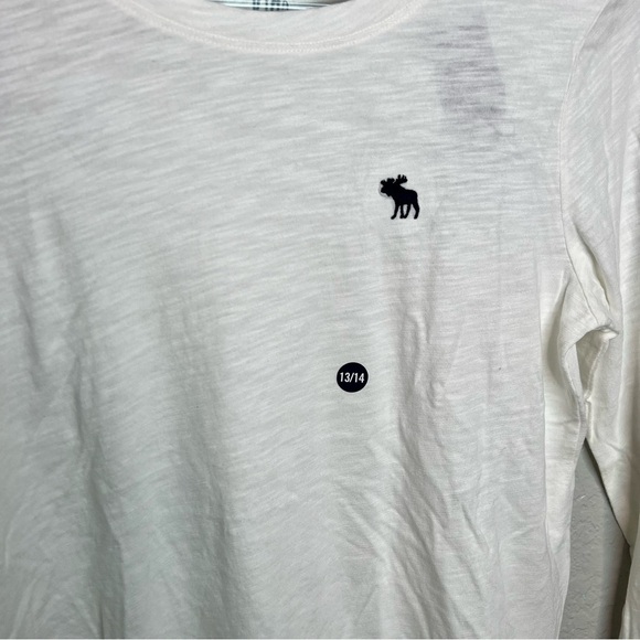 NWT Abercrombie&fitch Kids Long Sleeve White Top - Picture 4 of 7